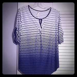 Navy design blouse